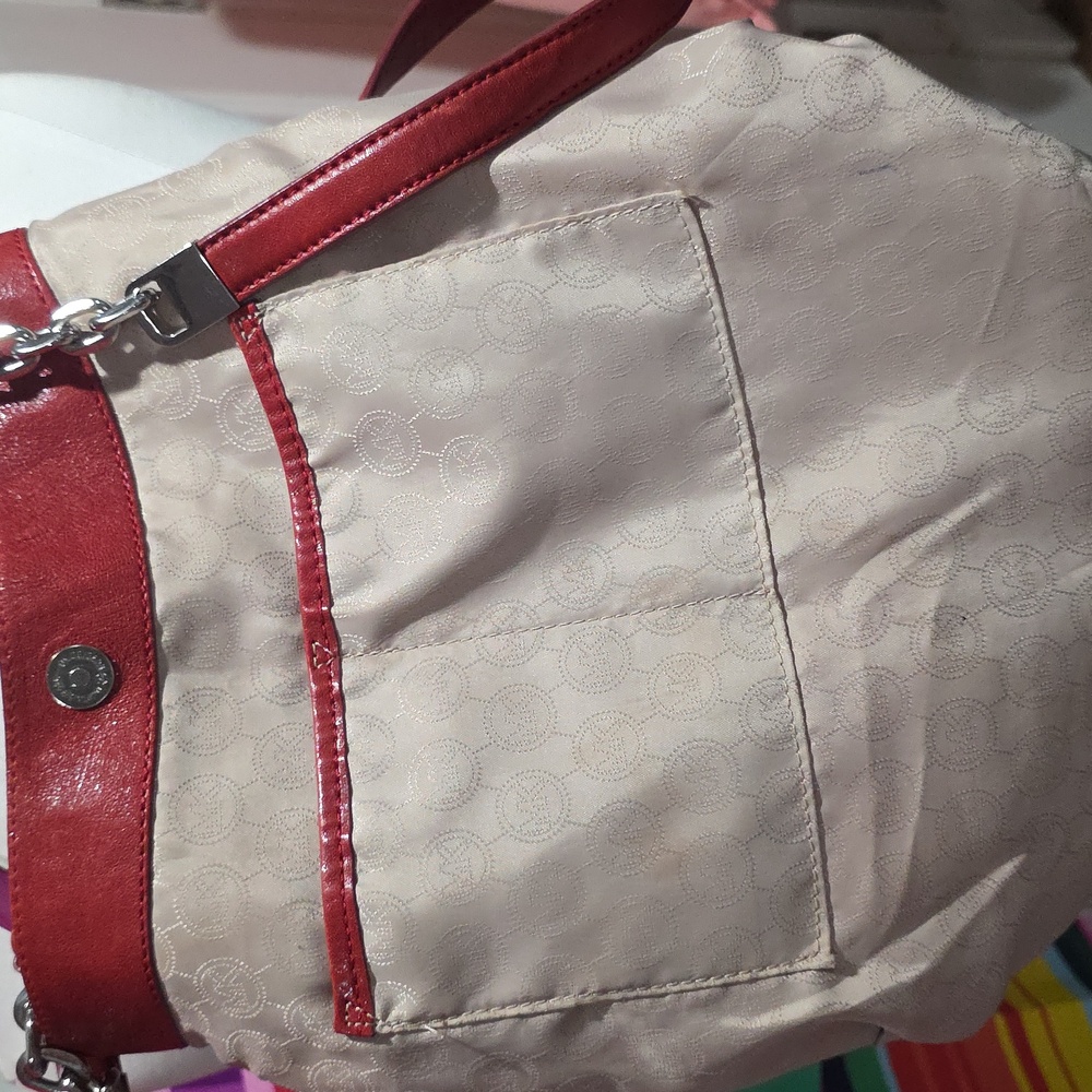 Michael Kors Cherry Red Shoulder Bag/cross Body Strap Vintage - Picture 7 of 15